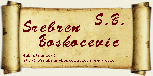 Srebren Boškoćević vizit kartica